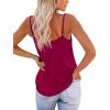 imageOFEEFAN Tank Top for Women Adjustable Spaghetti Strap Camisole Scoop Neck Sleeveless Cami Top S3XLPurple Red