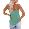 imageOFEEFAN Tank Top for Women Adjustable Spaghetti Strap Camisole Scoop Neck Sleeveless Cami Top S3XLTurquoise