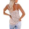 imageOFEEFAN Tank Top for Women Adjustable Spaghetti Strap Camisole Scoop Neck Sleeveless Cami Top S3XLZ03beige Dot