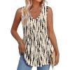 imageOFEEFAN Womens Tank Tops 2025 Flowy Peplum Tops for Women Dressy Sleeveless V Neck Babydoll Tank TopsJblack Spot