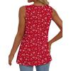 imageOFEEFAN Womens Tank Tops 2025 Flowy Peplum Tops for Women Dressy Sleeveless V Neck Babydoll Tank TopsTred White Spot