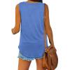 imageOFEEFAN Womens Tank Tops V Neck Summer Tops Loose Fit Sleeveless Tops 2Pack3Pack3 Pack BlueBlackWhite