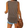 imageOFEEFAN Womens Tank Tops V Neck Summer Tops Loose Fit Sleeveless Tops 2Pack3Pack3 Pack CoffeeBlackWhite