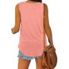 imageOFEEFAN Womens Tank Tops V Neck Summer Tops Loose Fit Sleeveless Tops 2Pack3Pack3 Pack CoralBlackWhite