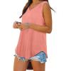 imageOFEEFAN Womens Tank Tops V Neck Summer Tops Loose Fit Sleeveless Tops 2Pack3Pack3 Pack CoralBlackWhite
