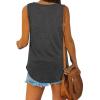 imageOFEEFAN Womens Tank Tops V Neck Summer Tops Loose Fit Sleeveless Tops 2Pack3Pack3 Pack DarkgreyBlackWhite