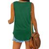 imageOFEEFAN Womens Tank Tops V Neck Summer Tops Loose Fit Sleeveless Tops 2Pack3Pack3 Pack GreenBlackWhite