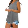 imageOFEEFAN Womens Tank Tops V Neck Summer Tops Loose Fit Sleeveless Tops 2Pack3Pack3 Pack GreyBlackWhite