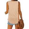 imageOFEEFAN Womens Tank Tops V Neck Summer Tops Loose Fit Sleeveless Tops 2Pack3Pack3 Pack KhakiBlackWhite