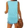 imageOFEEFAN Womens Tank Tops V Neck Summer Tops Loose Fit Sleeveless Tops 2Pack3Pack3 Pack LakegreenBlackWhite