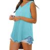 imageOFEEFAN Womens Tank Tops V Neck Summer Tops Loose Fit Sleeveless Tops 2Pack3Pack3 Pack LakegreenBlackWhite