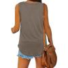 imageOFEEFAN Womens Tank Tops V Neck Summer Tops Loose Fit Sleeveless Tops 2Pack3PackCoffeeKhakiBlack
