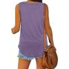 imageOFEEFAN Womens Tank Tops V Neck Summer Tops Loose Fit Sleeveless Tops 2Pack3PackPurpleBlackWhite