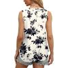 imageOFEEFAN Womens Tank Tops V Neck Sleeveless Flowy Loose Fit Basic Casual Summer TopsBlack Apricot Floral