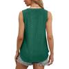 imageOFEEFAN Womens Tank Tops V Neck Sleeveless Flowy Loose Fit Basic Casual Summer TopsBright Green