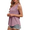 imageOFEEFAN Womens Tank Tops V Neck Sleeveless Flowy Loose Fit Basic Casual Summer TopsDusty Pink