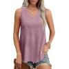 imageOFEEFAN Womens Tank Tops V Neck Sleeveless Flowy Loose Fit Basic Casual Summer TopsDusty Pink