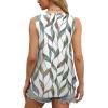 imageOFEEFAN Womens Tank Tops V Neck Sleeveless Flowy Loose Fit Basic Casual Summer TopsLeaf Print