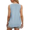 imageOFEEFAN Womens Tank Tops V Neck Sleeveless Flowy Loose Fit Basic Casual Summer TopsLightblue