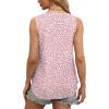 imageOFEEFAN Womens Tank Tops V Neck Sleeveless Flowy Loose Fit Basic Casual Summer TopsPink Dot