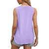 imageOFEEFAN Womens Tank Tops V Neck Sleeveless Flowy Loose Fit Basic Casual Summer TopsPurple