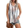 imageOFEEFAN Womens Tank Tops V Neck Sleeveless Flowy Loose Fit Basic Casual Summer TopsTiedye Multi