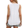 imageOFEEFAN Womens Tank Tops V Neck Sleeveless Flowy Loose Fit Basic Casual Summer TopsWhite