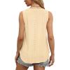 imageOFEEFAN Womens Tank Tops V Neck Sleeveless Flowy Loose Fit Basic Casual Summer TopsYellow