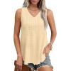 imageOFEEFAN Womens Tank Tops V Neck Sleeveless Flowy Loose Fit Basic Casual Summer TopsYellow