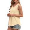 imageOFEEFAN Womens Tank Tops V Neck Sleeveless Flowy Loose Fit Basic Casual Summer TopsYellow