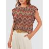 imageOFEEFAN Summer Tops Cap Sleeve Shirts Loose Fit Dressy CasualBoho Floral