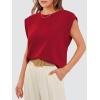 imageOFEEFAN Summer Tops Cap Sleeve Shirts Loose Fit Dressy CasualCred