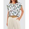 imageOFEEFAN Summer Tops Cap Sleeve Shirts Loose Fit Dressy CasualMulti Color