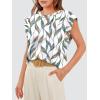 imageOFEEFAN Summer Tops Cap Sleeve Shirts Loose Fit Dressy CasualMulti Color