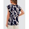 imageOFEEFAN Summer Tops Cap Sleeve Shirts Loose Fit Dressy CasualPrint Graphic