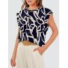 imageOFEEFAN Summer Tops Cap Sleeve Shirts Loose Fit Dressy CasualPrint Graphic