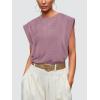 imageOFEEFAN Summer Tops Cap Sleeve Shirts Loose Fit Dressy CasualZdusty Pink
