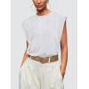 imageOFEEFAN Summer Tops Cap Sleeve Shirts Loose Fit Dressy CasualZwhite