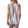 imageOFEEFAN Tank Top for Women Summer Outfits Sleeveless Blouses Dressy Casual Loose Fit Shirts Scooped Neck Pleated Front3tiedye Multicolor
