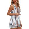 imageOFEEFAN Tank Top for Women Summer Outfits Sleeveless Blouses Dressy Casual Loose Fit Shirts Scooped Neck Pleated Front3tiedye Multicolor