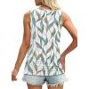 imageOFEEFAN Womens Ruched Tank Tops Crewneck Casual Summer Tops Basic Sleeveless ShirtsPatternedwhite Print