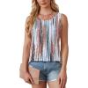 imageOFEEFAN Womens Tank Tops Loose Fit Dressy Casual Sleeveless Blouses Summer Outfits Round Neck Pleated Front Curved Hem5tiedye Multicolor