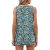 imageOFEEFAN Womens Tank Tops Loose Fit Scoop Neck Casual Summer Tops Curvy HemC Floral Blue