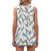 imageOFEEFAN Womens Tank Tops Loose Fit Scoop Neck Casual Summer Tops Curvy HemC Leaf Print