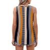 imageOFEEFAN Womens Tank Tops Loose Fit Scoop Neck Casual Summer Tops Curvy HemC Multi Stripe