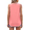 imageOFEEFAN Womens Tank Tops Loose Fit Scoop Neck Casual Summer Tops Curvy HemD Coral