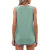 imageOFEEFAN Womens Tank Tops Loose Fit Scoop Neck Casual Summer Tops Curvy HemD Green