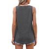 imageOFEEFAN Womens Tank Tops Loose Fit Scoop Neck Casual Summer Tops Curvy HemD Grey