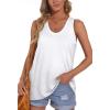 imageOFEEFAN Womens Tank Tops Sleeveless Scoop Neck Loose Fit Summer Clothes1white