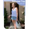 imageOFEEFAN Womens Tank Tops Sleeveless Scoop Neck Loose Fit Summer Clothes1white
